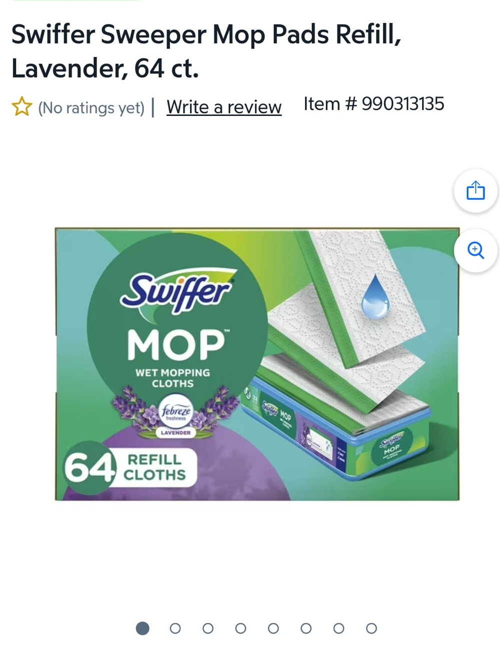 Swiffer Wet Cloths Refill Pads  (64 ct)